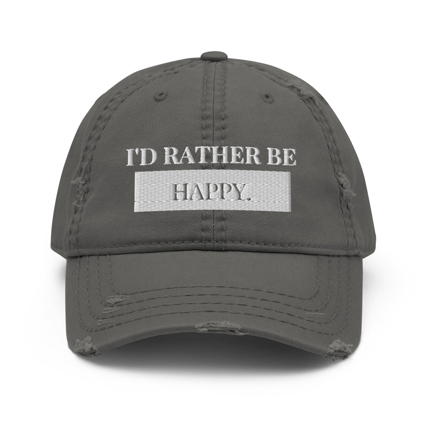 Happy Distressed Hat